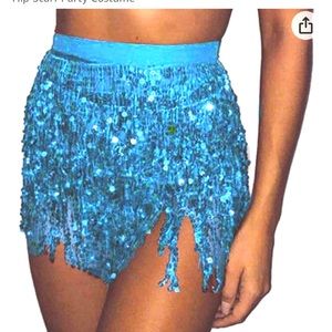 Sparkly Sequin Fringe Skirt